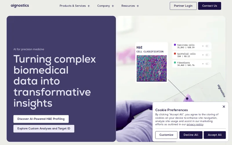 Website snapshot for Aignostics
