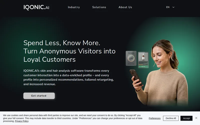 Website snapshot for IQONIC.AI