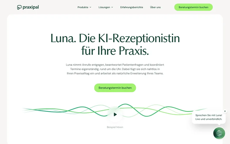 Website snapshot for PraxiPal GmbH