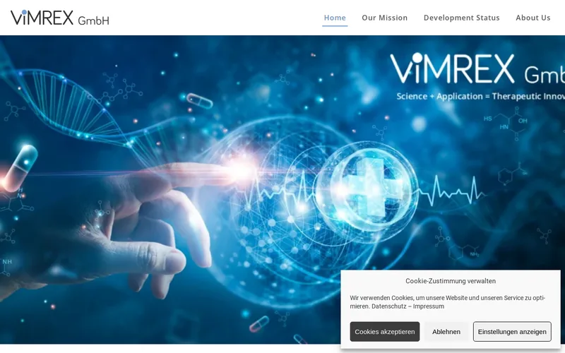 Website snapshot for ViMREX GmbH