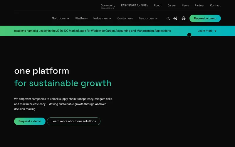 Website snapshot for osapiens