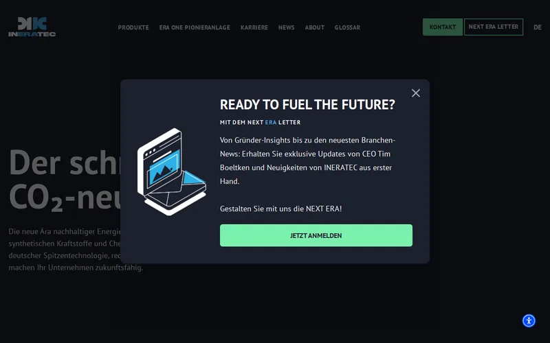 Website snapshot for INERATEC GmbH