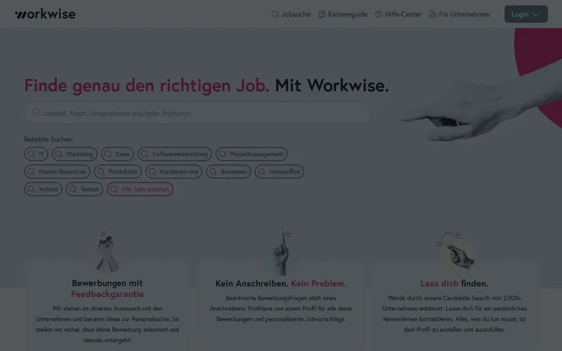 Website snapshot for Workwise