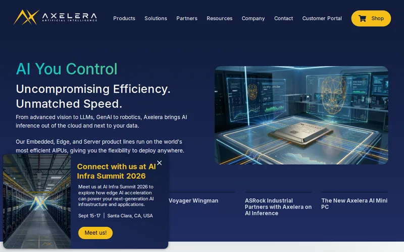 Website snapshot for Axelera AI