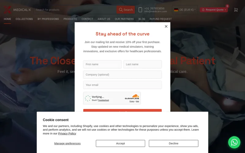 Website snapshot for Medical-X