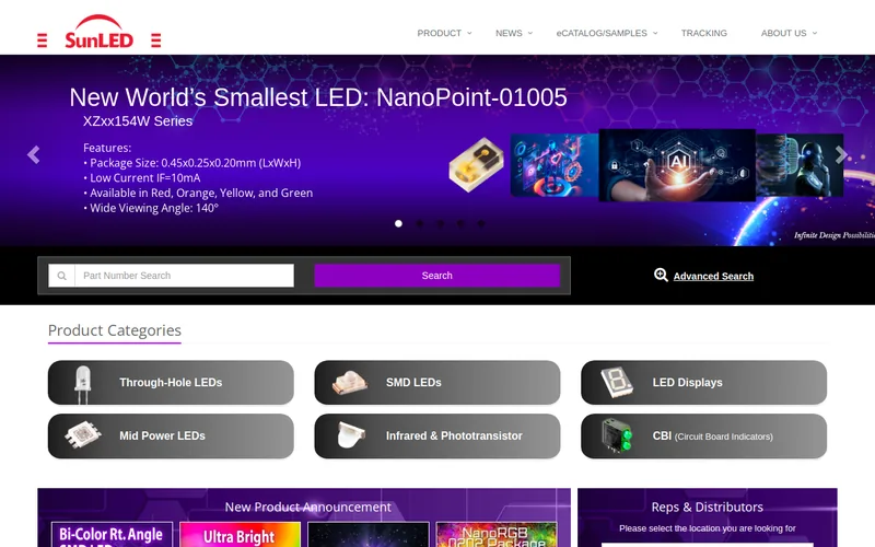 Website snapshot for SunLED