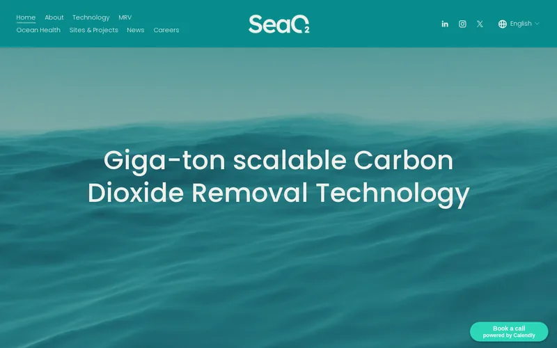 Website snapshot for SeaO₂