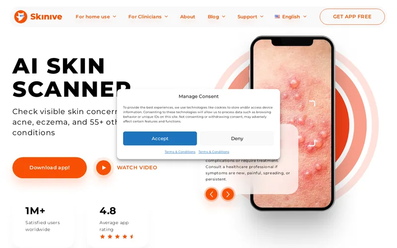 Website snapshot for Skinive B.V.