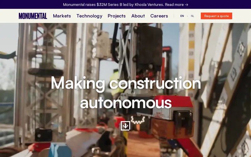 Website snapshot for Monumental