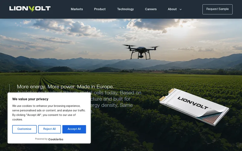 Website snapshot for LionVolt