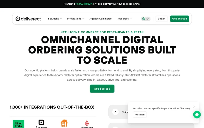 Website snapshot for Deliverect