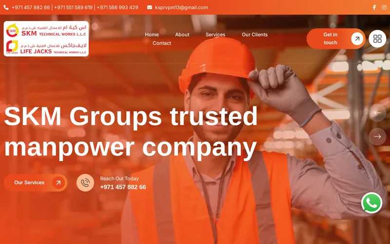 Website snapshot for SKM Groups