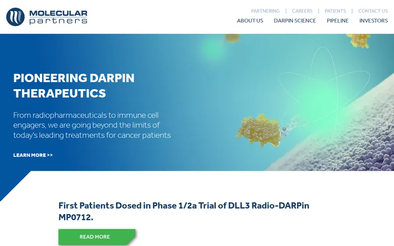 Website snapshot for Molecular Partners AG