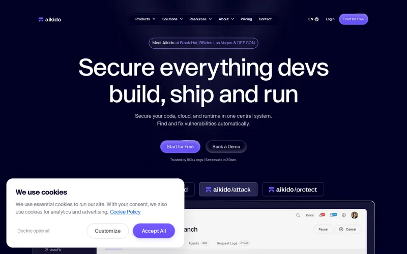 Website snapshot for Aikido Security