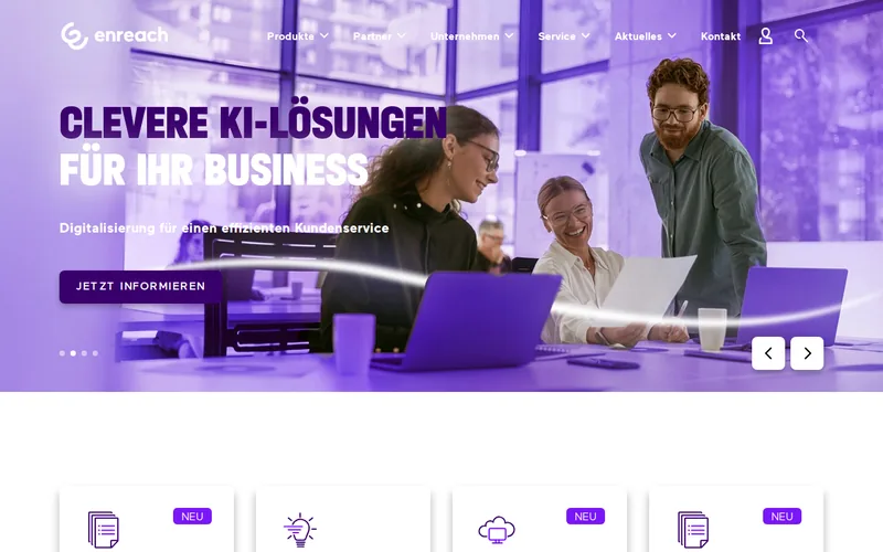 Website snapshot for Enreach