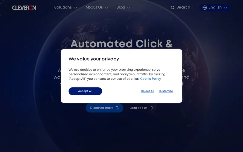 Website snapshot for Cleveron