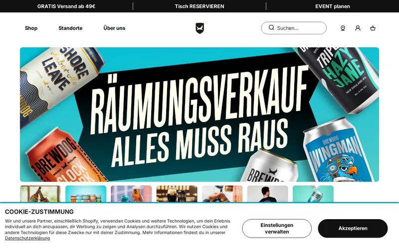 Website snapshot for BrewDog plc
