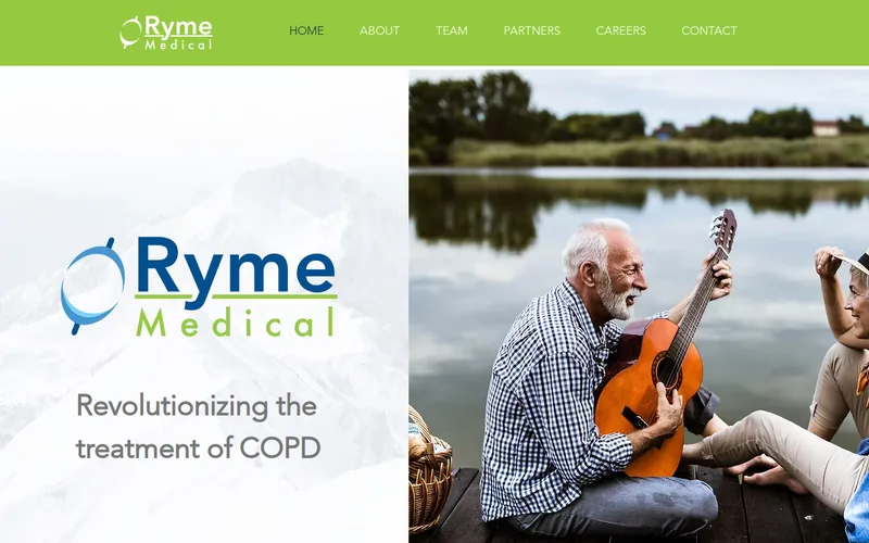 Website snapshot for Ryme Medical