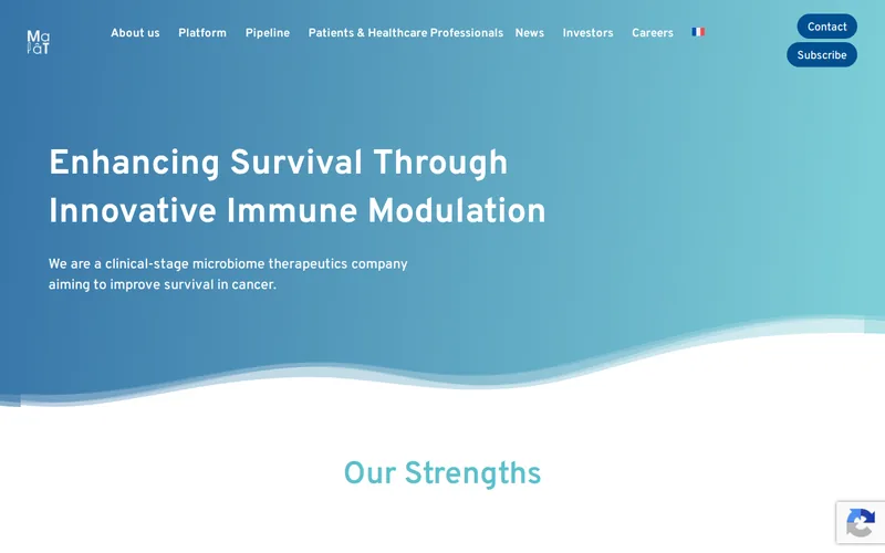 Website snapshot for Maat Pharma