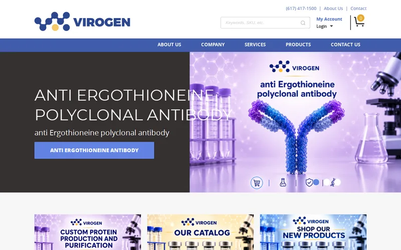 Website snapshot for Virogen