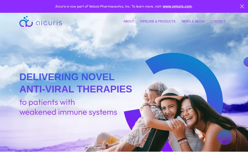 Website snapshot for AiCuris Anti-infective Cures AG