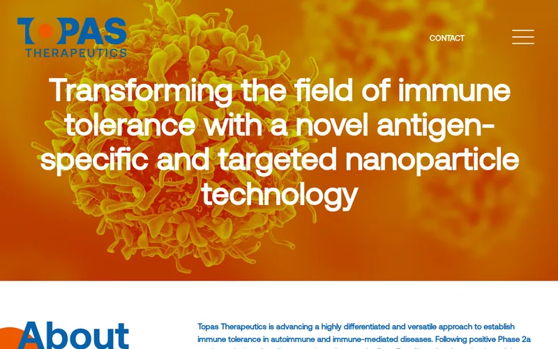 Website snapshot for Topas Therapeutics GmbH