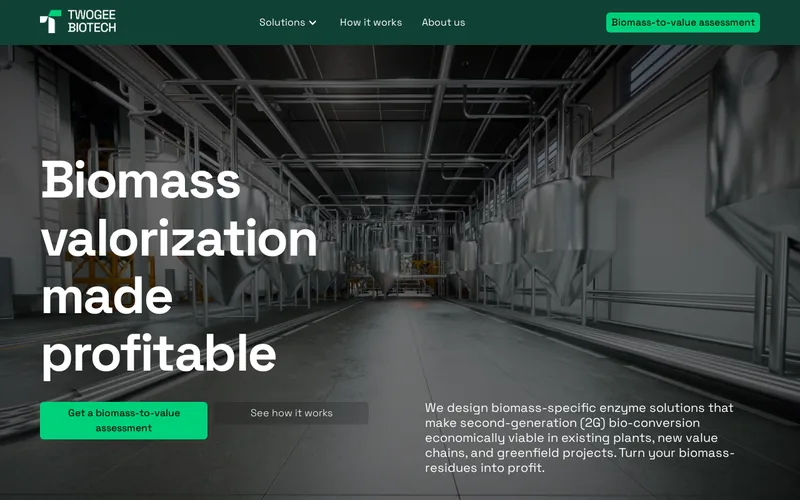 Website snapshot for Twogee Biotech