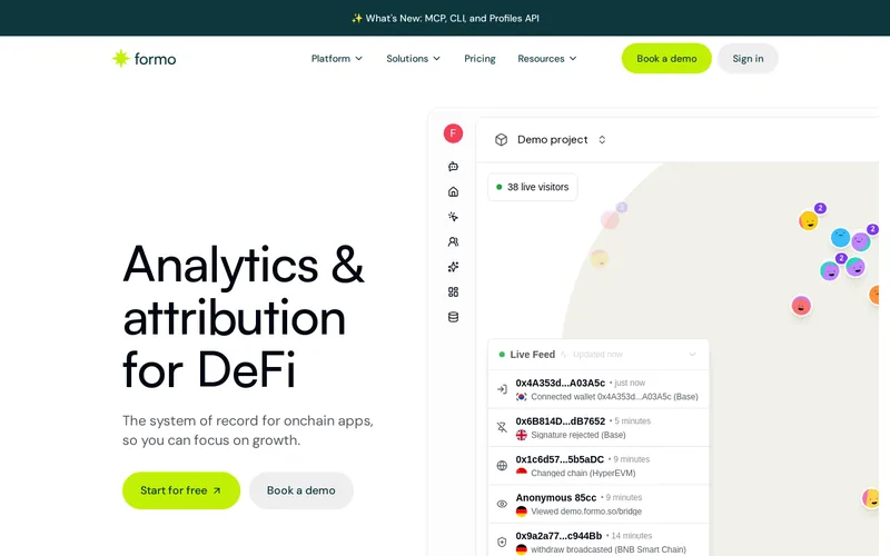 Website snapshot for Formo