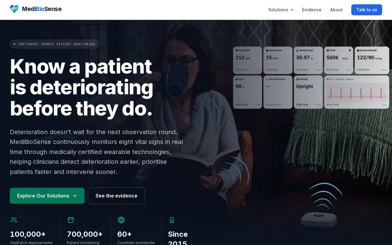 Website snapshot for MediBioSense Ltd