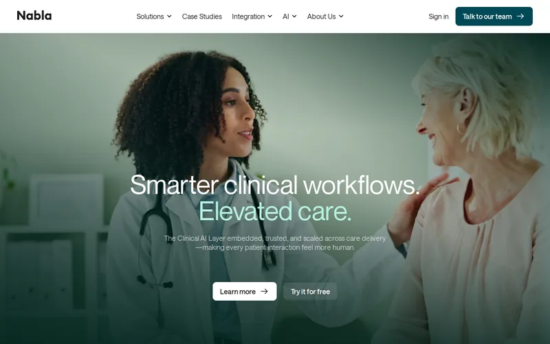 Website snapshot for Nabla
