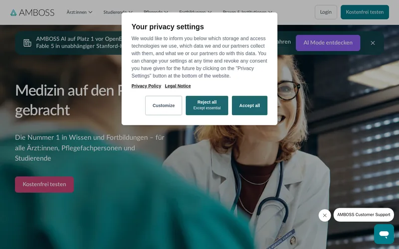 Website snapshot for AMBOSS