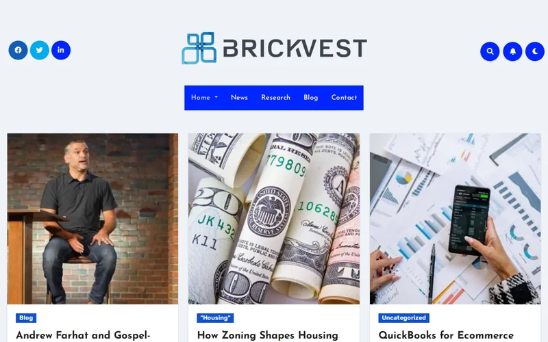 Website snapshot for BrickVest