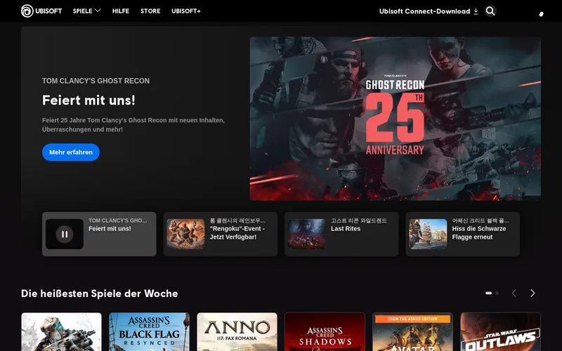 Website snapshot for Ubisoft Entertainment SA