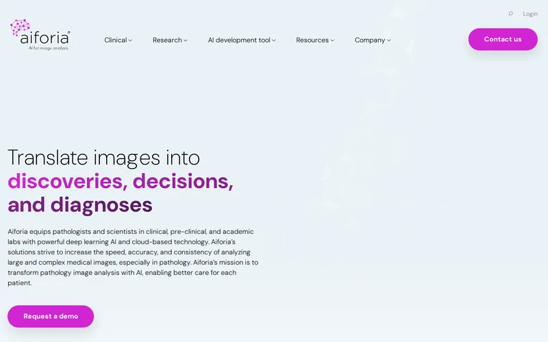 Website snapshot for Aiforia Technologies Plc