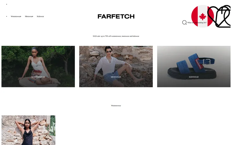 Website snapshot for Farfetch Limited