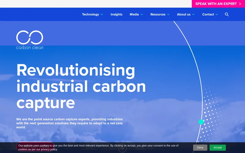 Website snapshot for Carbon Clean