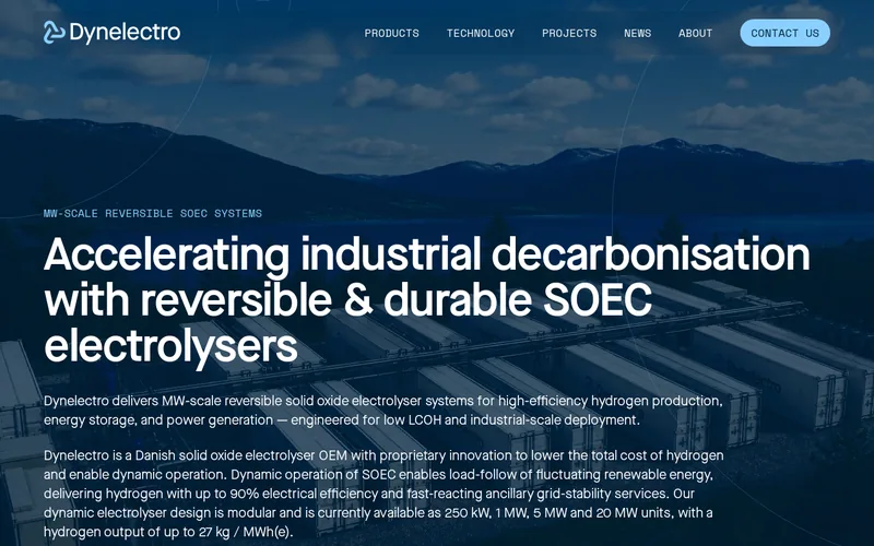 Website snapshot for Dynelectro