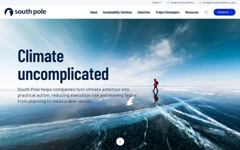 Website snapshot for South Pole