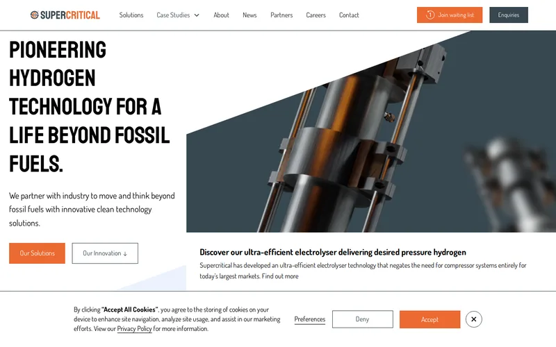 Website snapshot for Supercritical Solutions Ltd