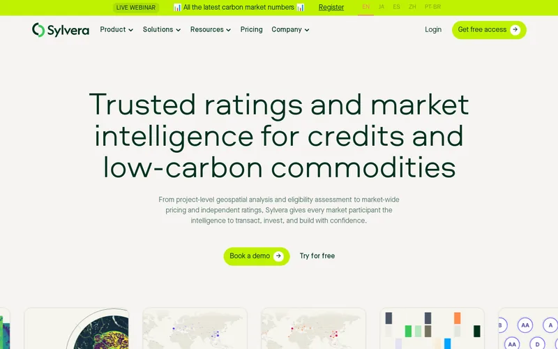 Website snapshot for Sylvera