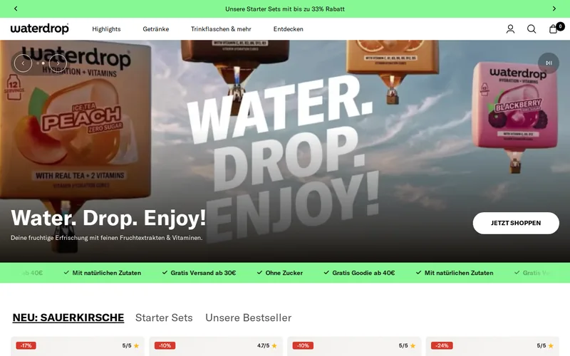 Website snapshot for Waterdrop Microdrink GmbH