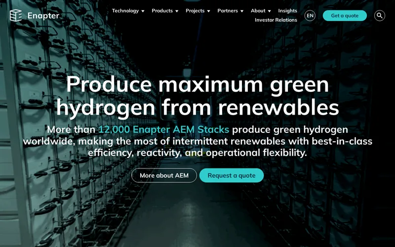Website snapshot for Enapter