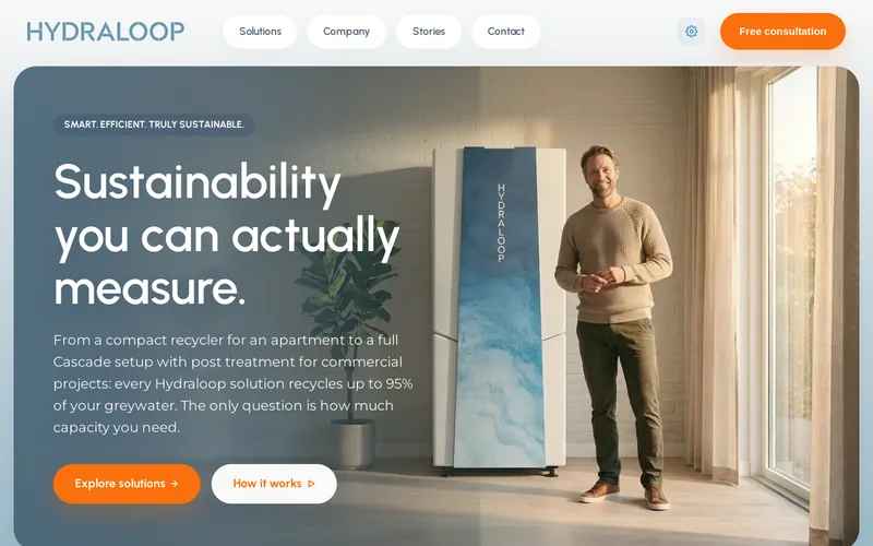 Website snapshot for Hydraloop