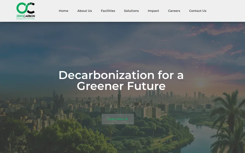 Website snapshot for ZeroCarbon