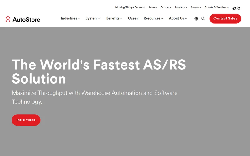 Website snapshot for AutoStore AS