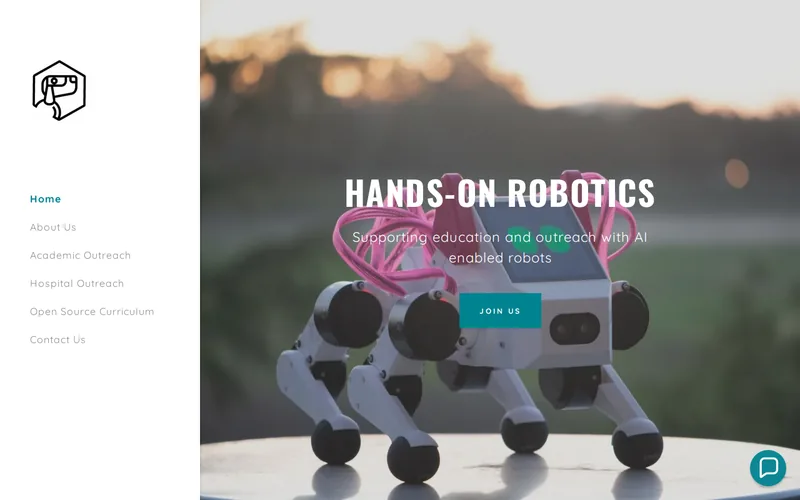 Website snapshot for HandsOn Robotics