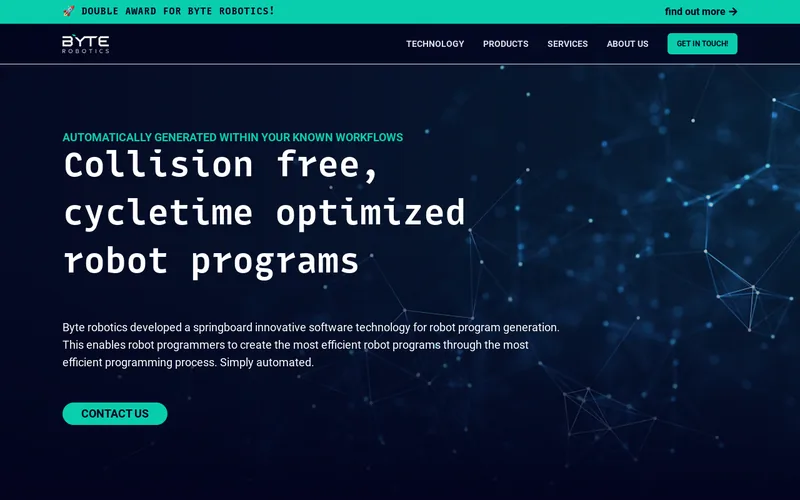 Website snapshot for byte robotics GmbH