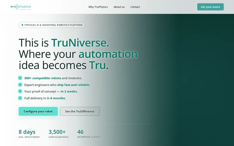 Website snapshot for TruPhysics GmbH