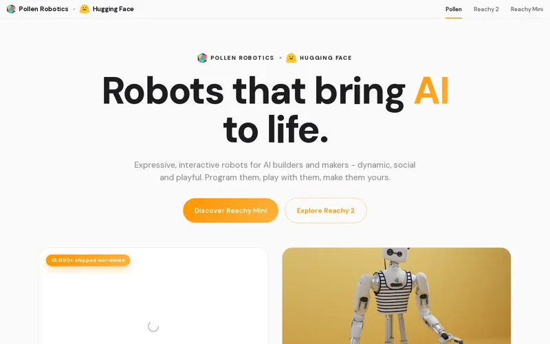 Website snapshot for Pollen Robotics