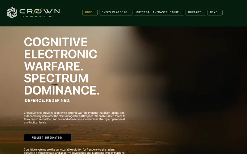 Website snapshot for Crown Cyber Defence
